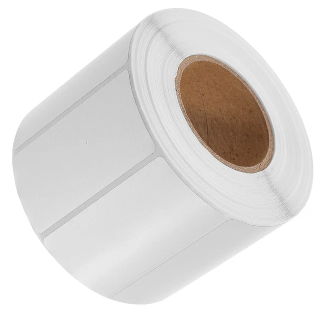 Rollo de etiqueta rectangular de papel de etiqueta plata oficina