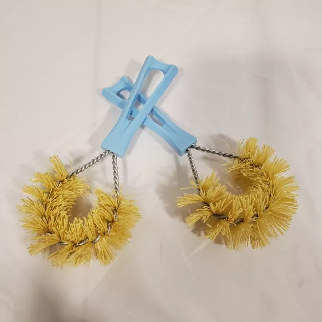 Fuller Brush Vegetable Scrub Brush Lot Of 2 Brushes Baby Blue Vtg. Kitchen NOS