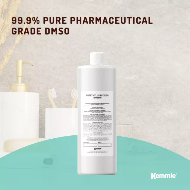 DMSO Liquid Dimethyl Sulfoxide 99.9% Pure Pharmaceutical Grade Solvent Bulk Size 2