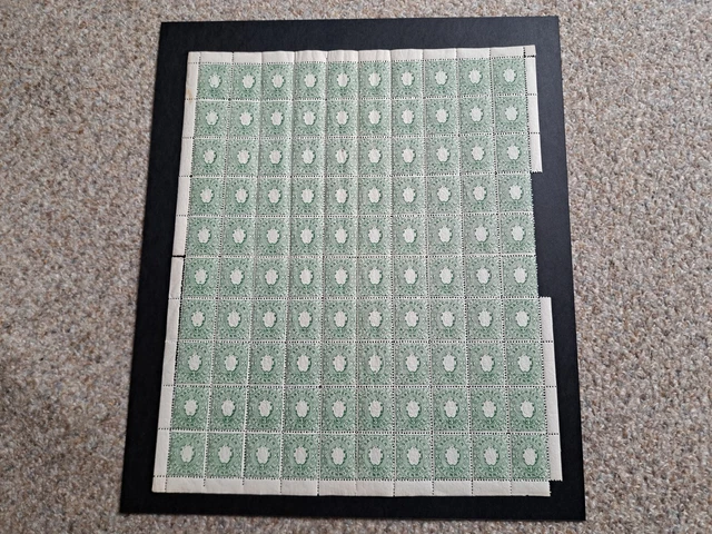 Briefmarken Altdeutschland Sachsen Druckbogen 100 Marken Mi.14
