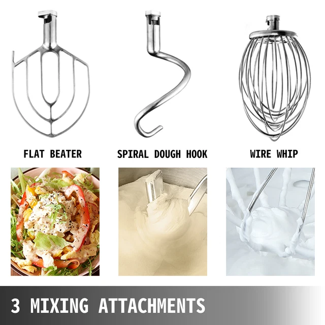 30Qt Electric Food Stand Mixer Dough Mixer Mixing tool 3 Speed Stainless Steel 3