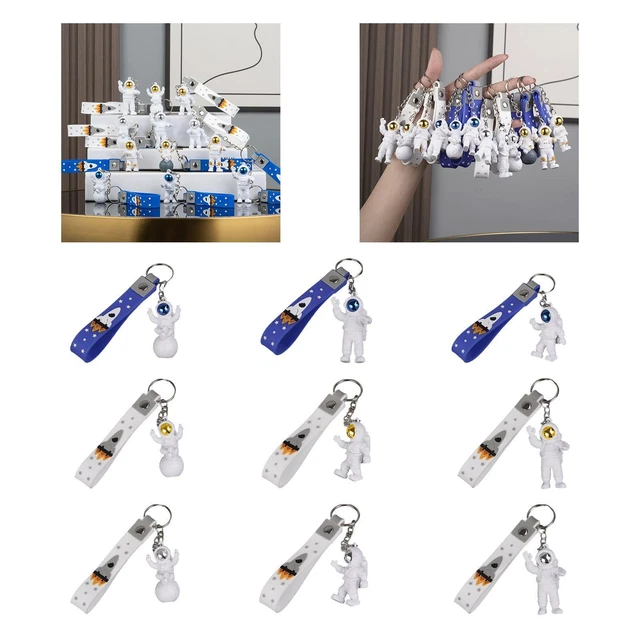 3 Pièces Space Astronaut Keyring Creative, Cartoon Car Key Holder Bag Hanging