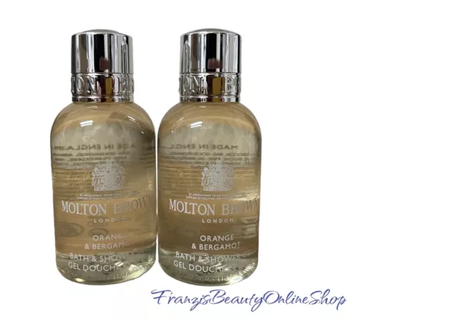 (119,50/1L) SET: Molton Brown London-Orange&Bergamot/Bath&Shower Gel/2x50ml/NEU