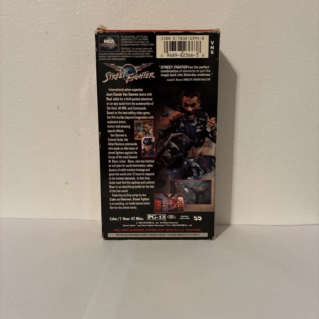 STREET FIGHTER THE Movie (VHS, 1995) Capcom Jean-Claude Van Damme Raul ...