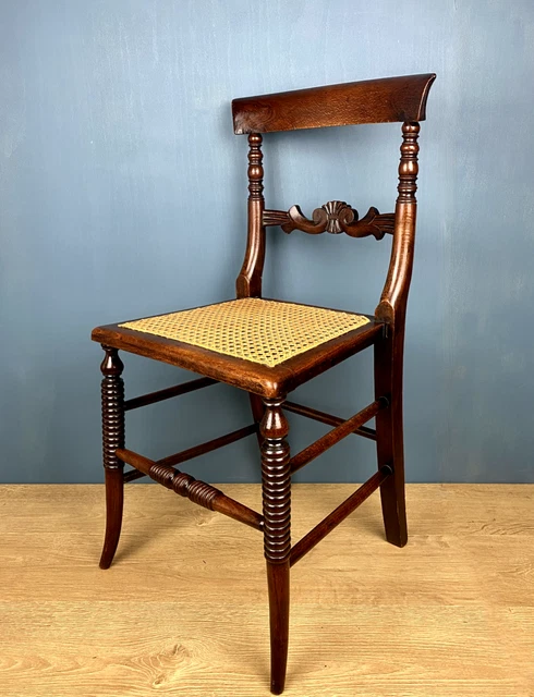 Antique Cane Seat Hall Chair