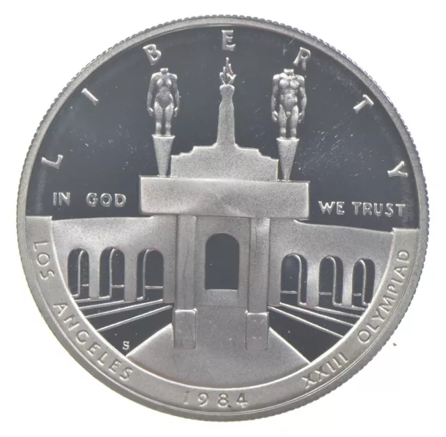 1984-S Proof LA Olympics Commemorative Silver Dollar $1 *0226