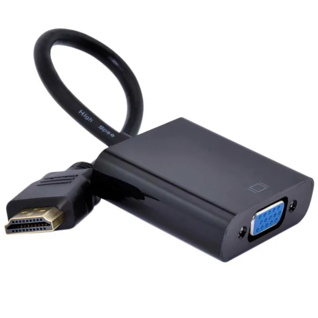 FHD HDMI Male to VGA Female Video Converter Adapter Cable Cord For PC Monitor