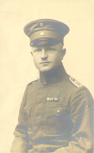 SOLDATEN PORTRAIT INFANTERIE OFFIZIER IN Feldgrau Fotopostkarte Jena 