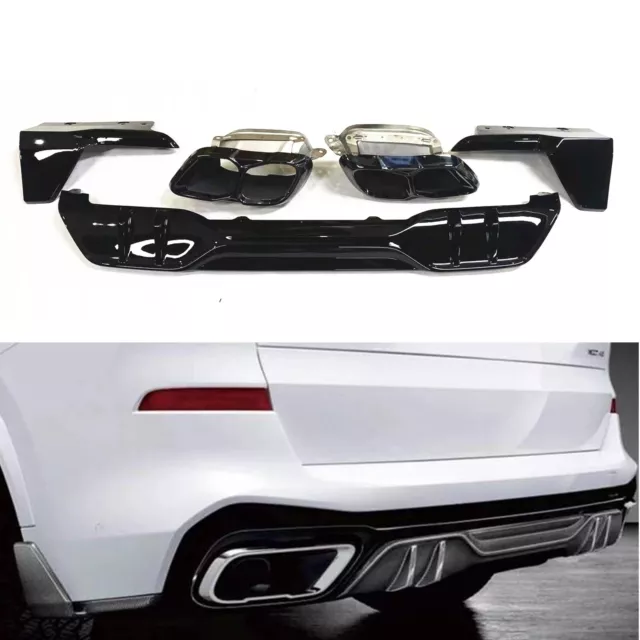 Paraurti posteriore diffusore labbro + terminali di scarico per BMW G05 LCI X5 2019-2023 2021