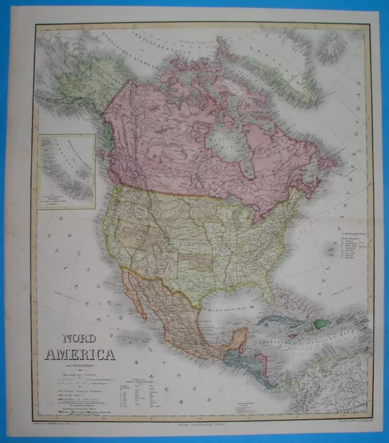 1859 Rare Xl Original Map Texas California Florida United States Canada Toronto