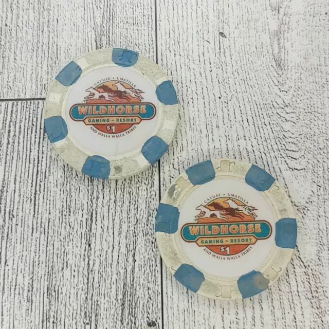 $1 Casino Chips Wildhorse Gaming Resort Oregon (Set of 2)