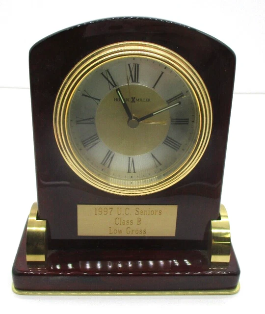 Howard Miller Clock Engraved "1997 UC Seniors Class B Low Gross"