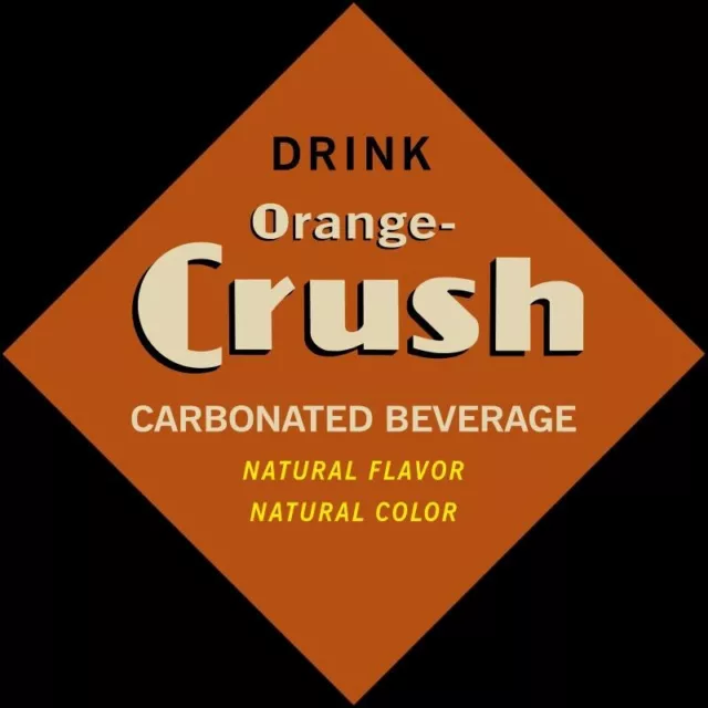 Drink Orange Crush NEW Sign: 18" Diamond USA STEEL XL Size 4 lbs