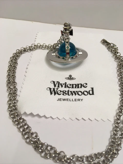 Vivienne westwood blue glass orb necklace discount