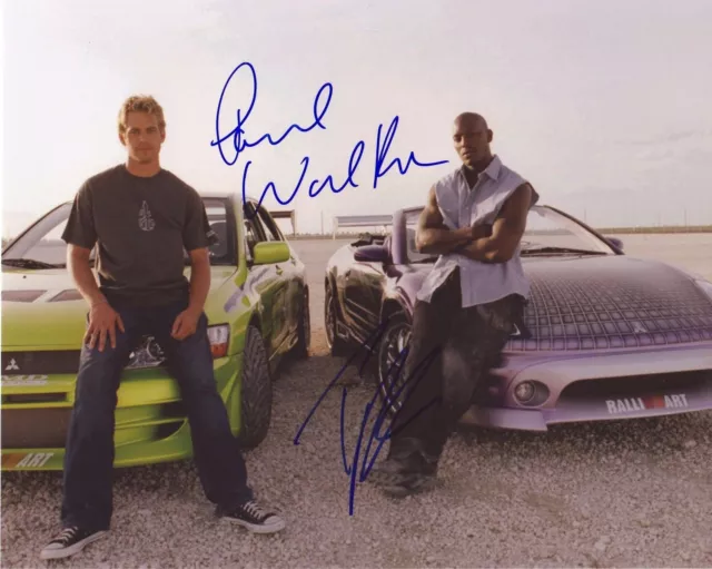 Fast & Furious - Paul Walker & Tyrese Gibson Autograph Signed Photo Poster