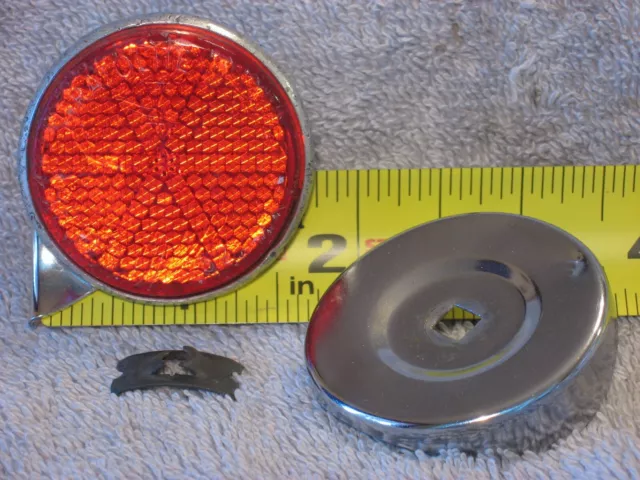 SCHWINN STRATOLITE REFLECTOR, BEZEL FOR LIGHTWEIGHT BIKE FENDER RED 52 6-Pie 1¾"