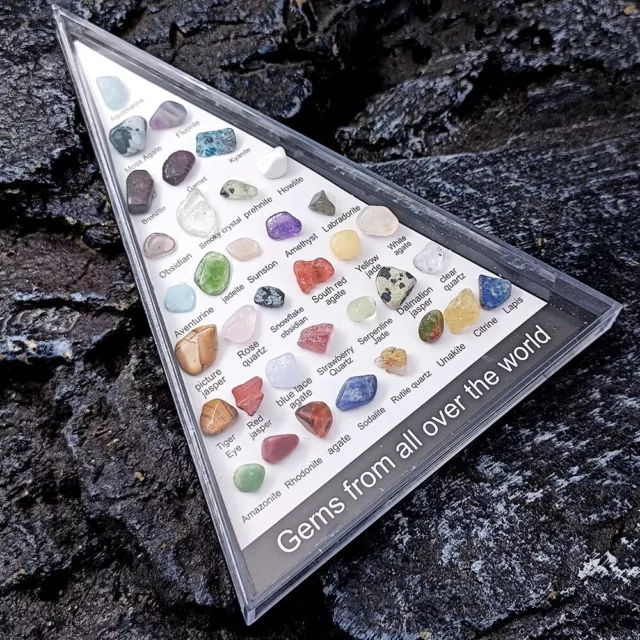 36pcs Rare Healing Crystal Natural Gemstone Reiki Chakra Collection Stone