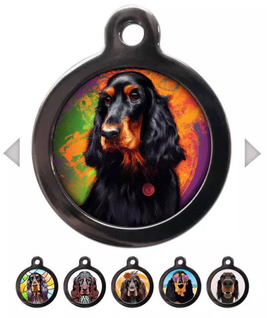 Gordon Setter Breed Pet ID Tags Personalised Dog Puppy Name Cute Disc for Collar