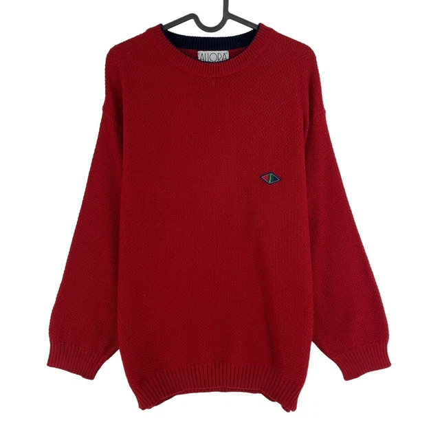 COSBY VINTAGE RÉTRO 90s Angelo Litrico Bleu Pull Taille Ue 50 UK/US 40