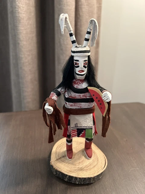 Hopi Clown Kachina with Watermelon Signed JB
