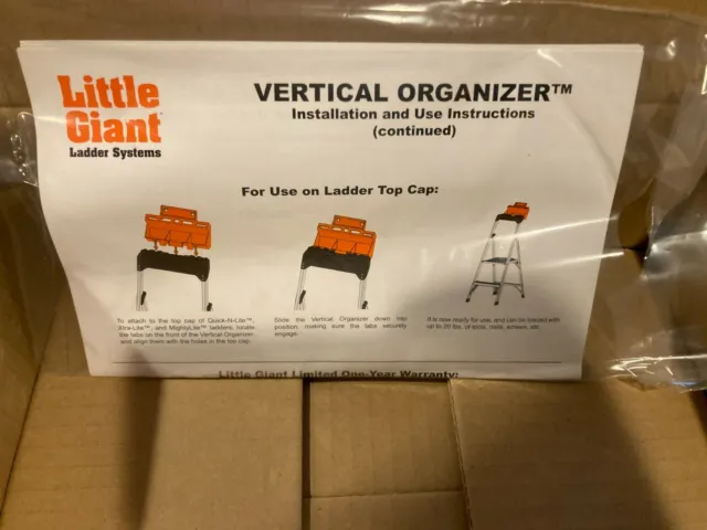 Little Giant Ladder Systems Tool Tray, wall mounting bracket holder, NEW 2