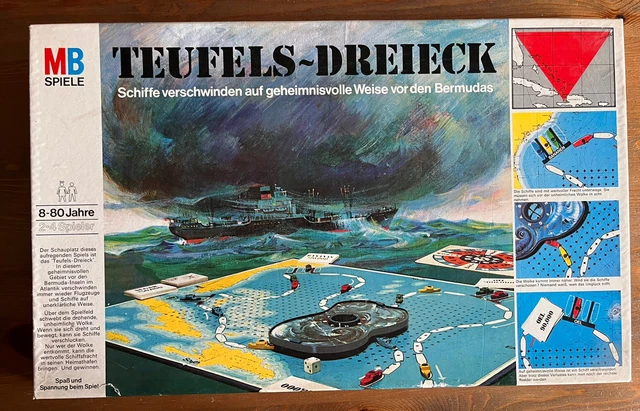 Teufels Dreieck von MB Spiele 1977 Vintage Brettspiel unvollständig Gesellschaft