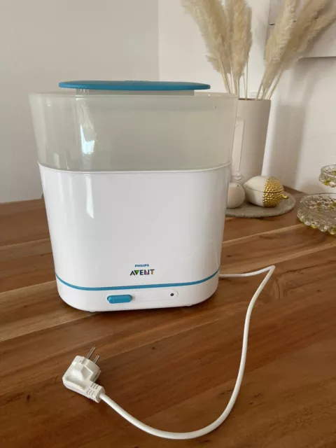 Philips Avent SCF285/02 Elektrischer 3-in-1 Dampfsterilisator, weiß/türkis