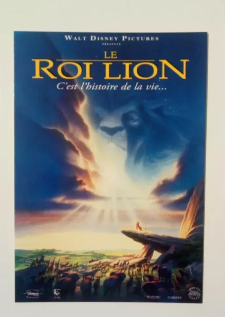 carte postale cinéma Le Roi Lion The Lion King Walt Disney