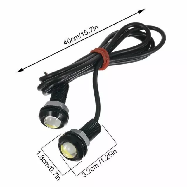 18mm 12V LED Eagle Eye Tagfahrlicht DRL Nebelscheinwerfer Motorrad Autolampe 2