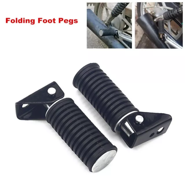 Motorcycle Pit Dirt Bike Folding Foot Pegs Rear Set Pedals Passenger Footrest