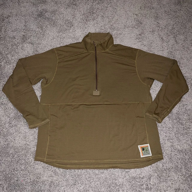USMC Peckham Polartec FR FROG Coyote Grid Waffle Pullover Halfzip Fleece X Large