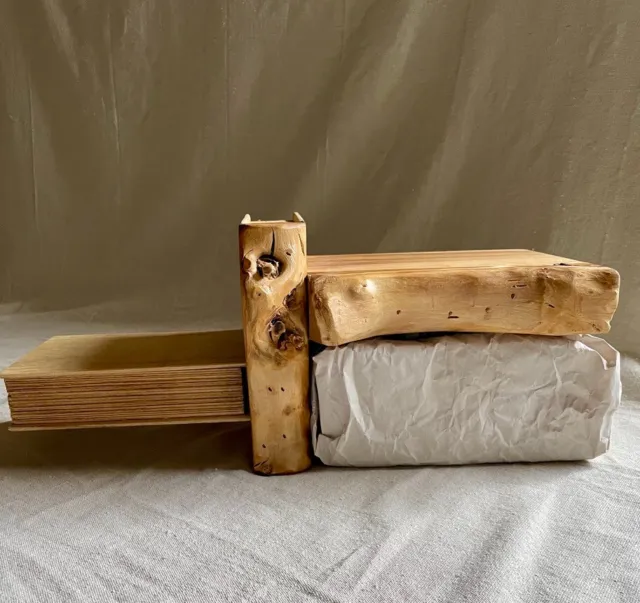 Wall Mounted Wood Floating Rustic Book Shelf  DIY Den Bedroom Bathroom Unique