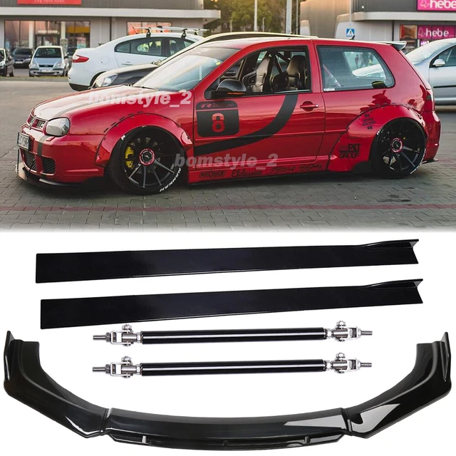 FRONT BUMPER SPOILER Splitter Lip/Side Skirt /Strut Rods For Volkswagen