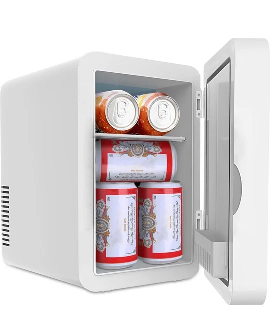 Herrselsam Mini frigorifero 2 in 1 da 15 litri, portatile, con funzione