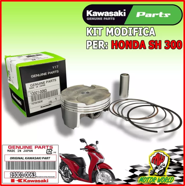 Kit Modifica Pistone Honda Sh 300 Per Cilindri 76 Kawasaki Con Fermi E Spinotto