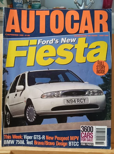 Autocar Magazine - 6 September 1995 - 750iL, Fiesta, Viper, Golf GTi, 806, MX-5