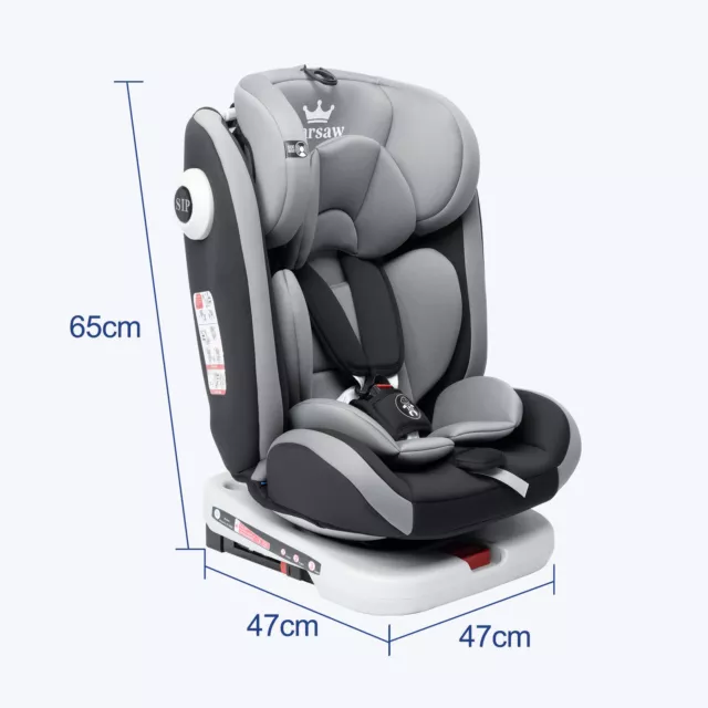 ISOFIX siège auto bébé siège enfant rotatif à 360° groupe 9-36 kg / 0-12 ans 3