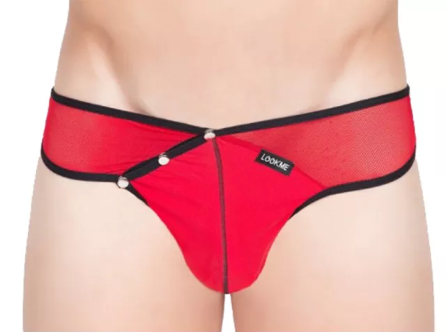 Cova uomo rosso/nero biancheria intima da uomo - tanga da apertura taglia S M L XL