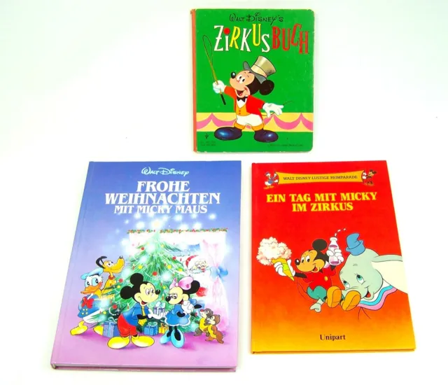 3 Walt Disney Bücher Frohe Weihnachten mit Micky Ein Tag mit Micky im Zirkus