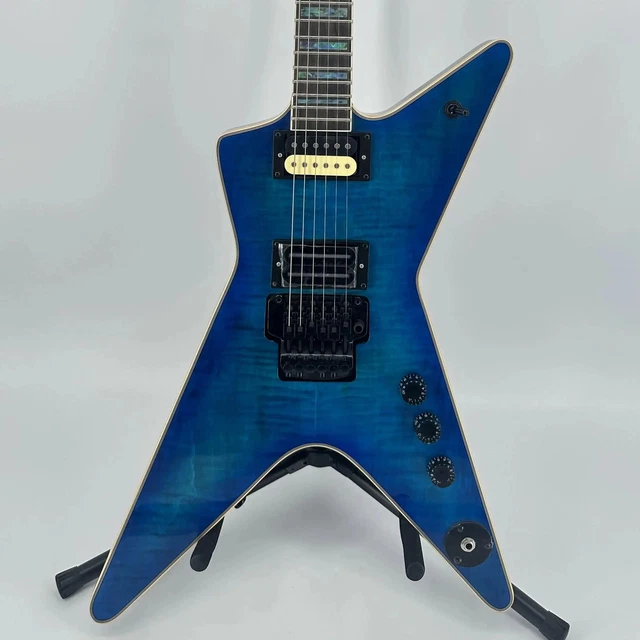 Chitarra Elettrica Custom RXF Modello Dimebag, Trasparente Con Fulmini, Personalizzabile - Foto 4