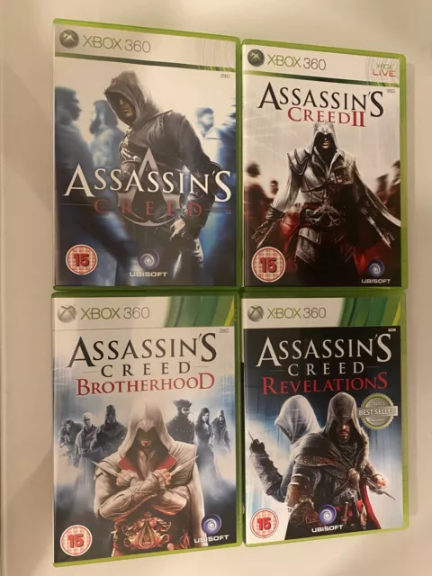 Assassins Creed + 2 + Brotherhood + Revelations 4 x Xbox 360 Games LN FAST DISPA