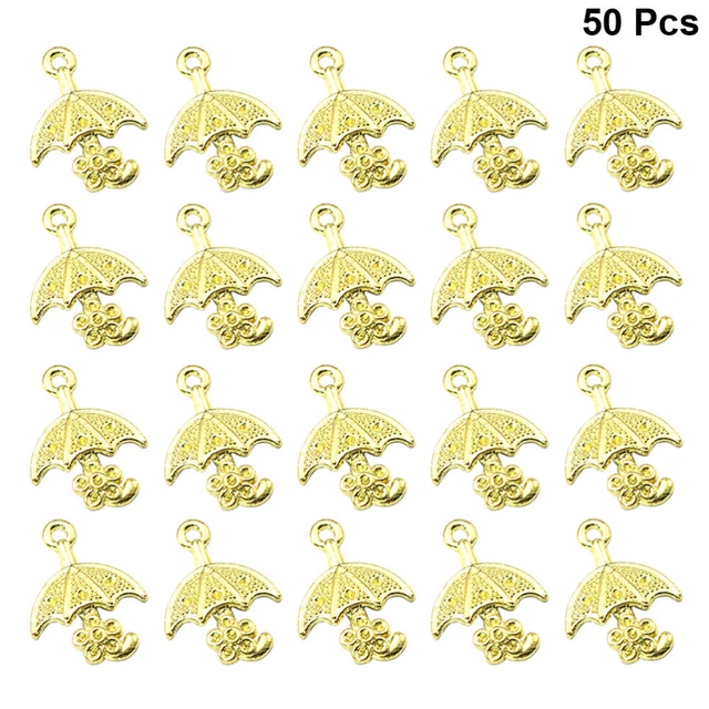 50 pcs Goldanhänger Schmuck Machen Zubehör Goldene Legierung Charme