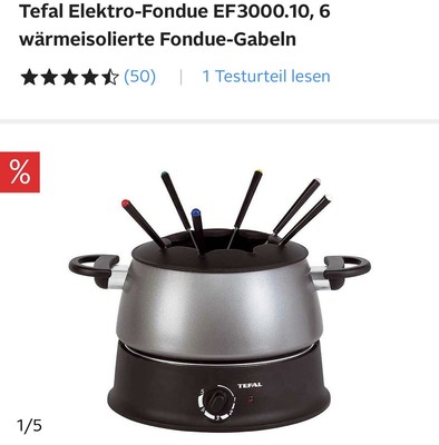 Tefal EF 3000.10 Set fonduta con sei forchettine Argento 1200 W colore 
