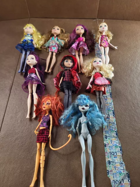 lot of ever after high and monster high dolls,READ DESCRIPTION
