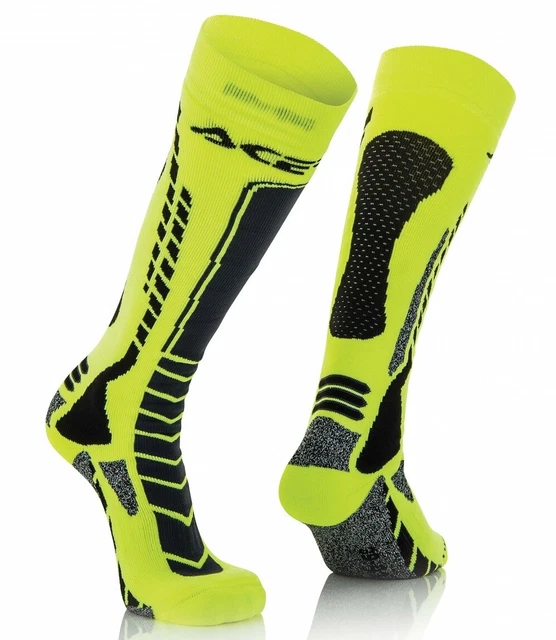 Calze Moto Cross Enduro Termici Rinforzate Acerbis Socks Mx-Pro Giallo 42/44