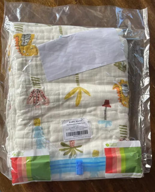 New Baby Mate Blanket Quilt - Soft Cotton 6 Layers Infant Bath Towel