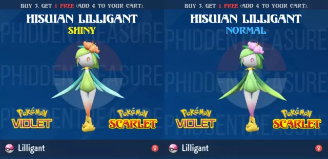 Hisuian Lilligant ⚡Shiny⚡/Normal 6Iv Bt Rdy Vgc 23 - Pokemon Scarlet And Violet