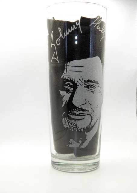 Johnny Hallyday, gravure sur plexiglass personnalisable faite main
