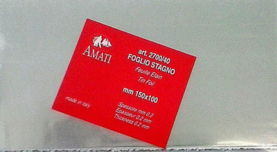 Amati MAQUETT AMATI PLASTIC SHEETSWHITE STYRENE FOGLIO BIANCO 194X320mm 0,75mm  601-03 