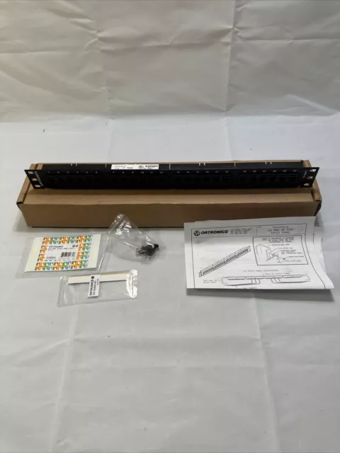 ORTRONICS OR-SP6U24 24 Port Patch Panel 110 Cat6 HD T568A/B New